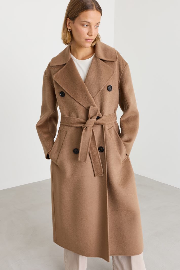 Cappotto lungo in doppio drap - CAMMELLO - Intrend - 2
