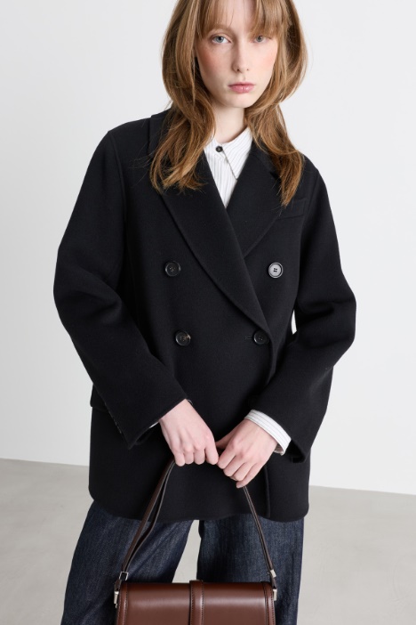 Double-breasted jacket in double-faced cloth - Intrend