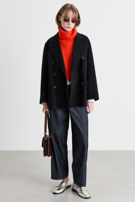 Chaqueta cruzada de drap doble - Intrend
