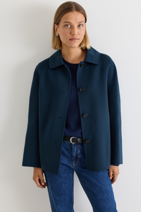 Single-breasted jacket in double-faced cloth - Intrend