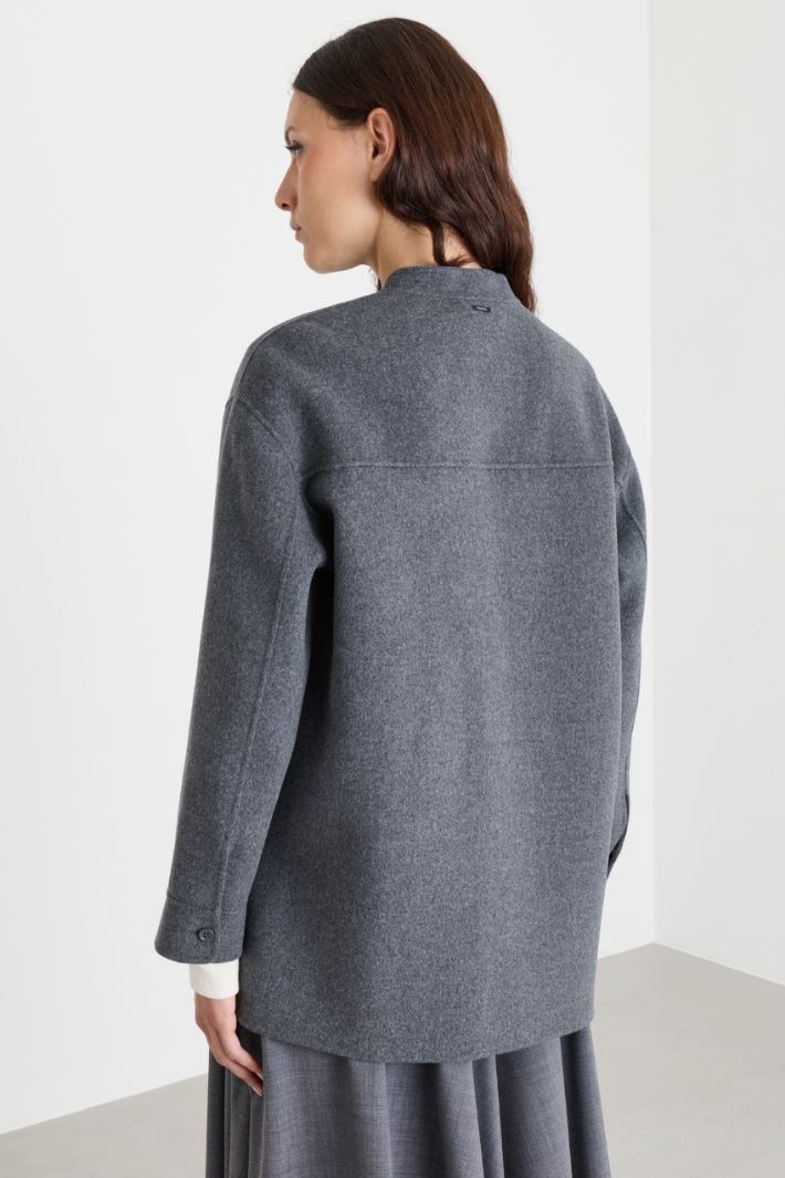 Wool Drap Jacket - GREY - Intrend - 4