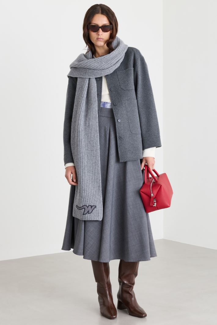 Wool Drap Jacket - GREY - Intrend