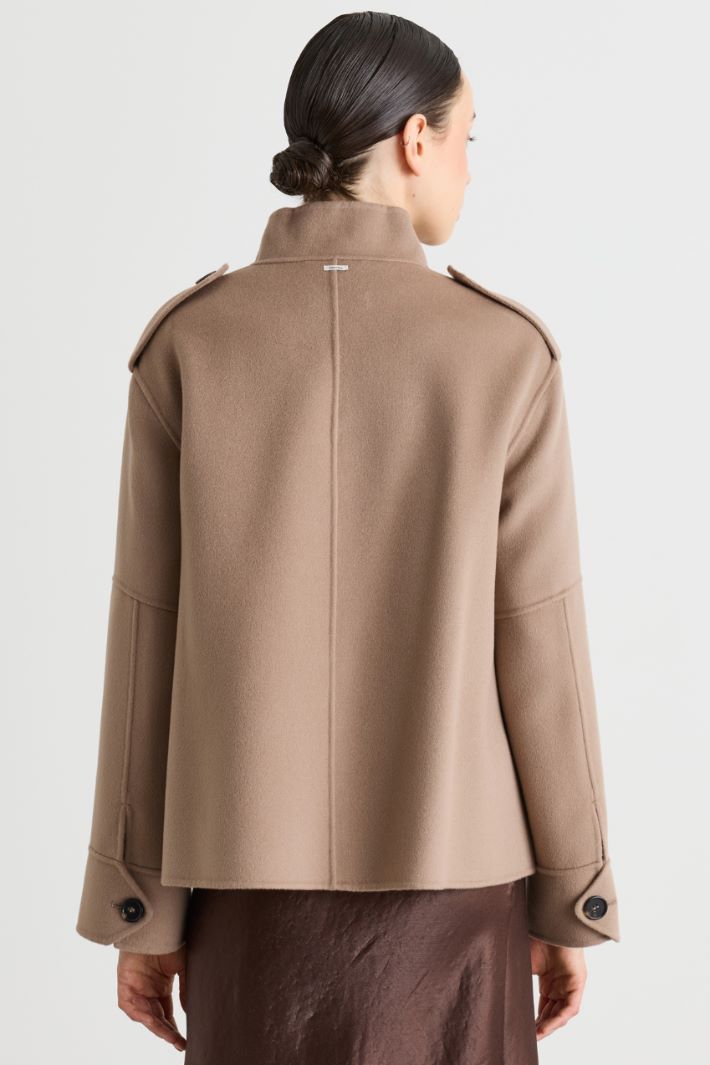 Pure Wool Drap Jacket - CAMEL - Intrend - 4