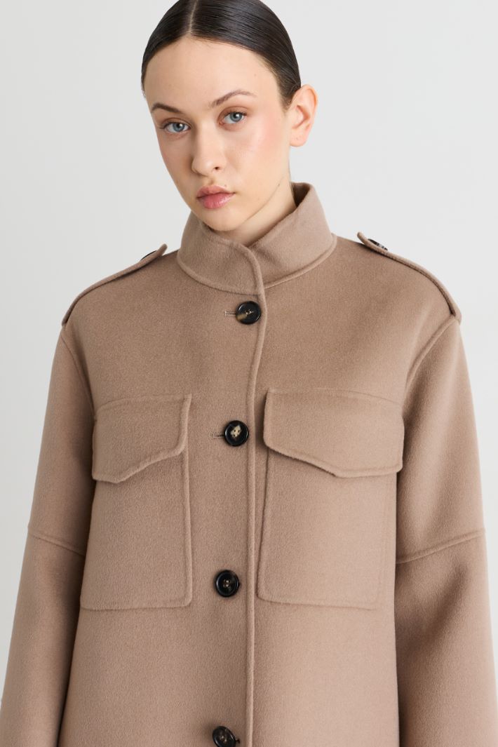 Pure Wool Drap Jacket - CAMEL - Intrend - 3