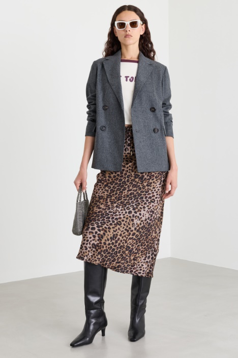 Zweireihiger Blazer aus Flanell - Intrend
