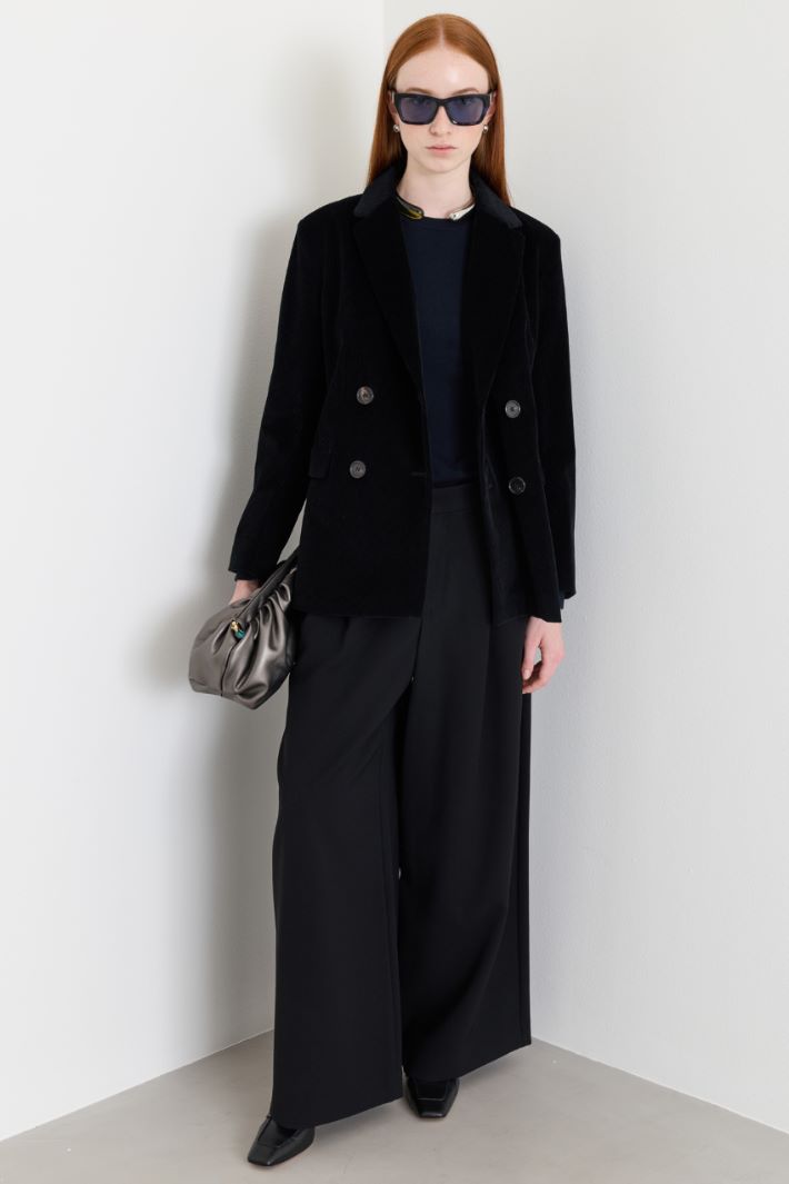 Blazer in velluto a coste - NERO - Intrend