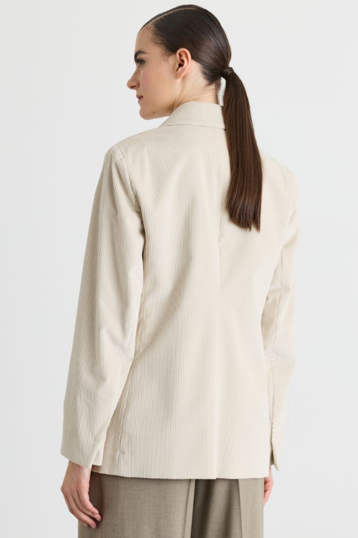 Blazer in velluto a coste - AVORIO - Intrend - 4
