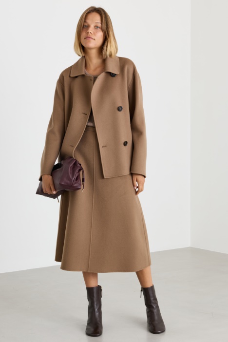 Belted double-breasted coat - Intrend
