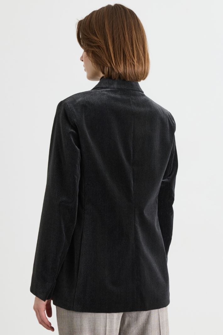 Needlecord jacket - GREY - Intrend - 4