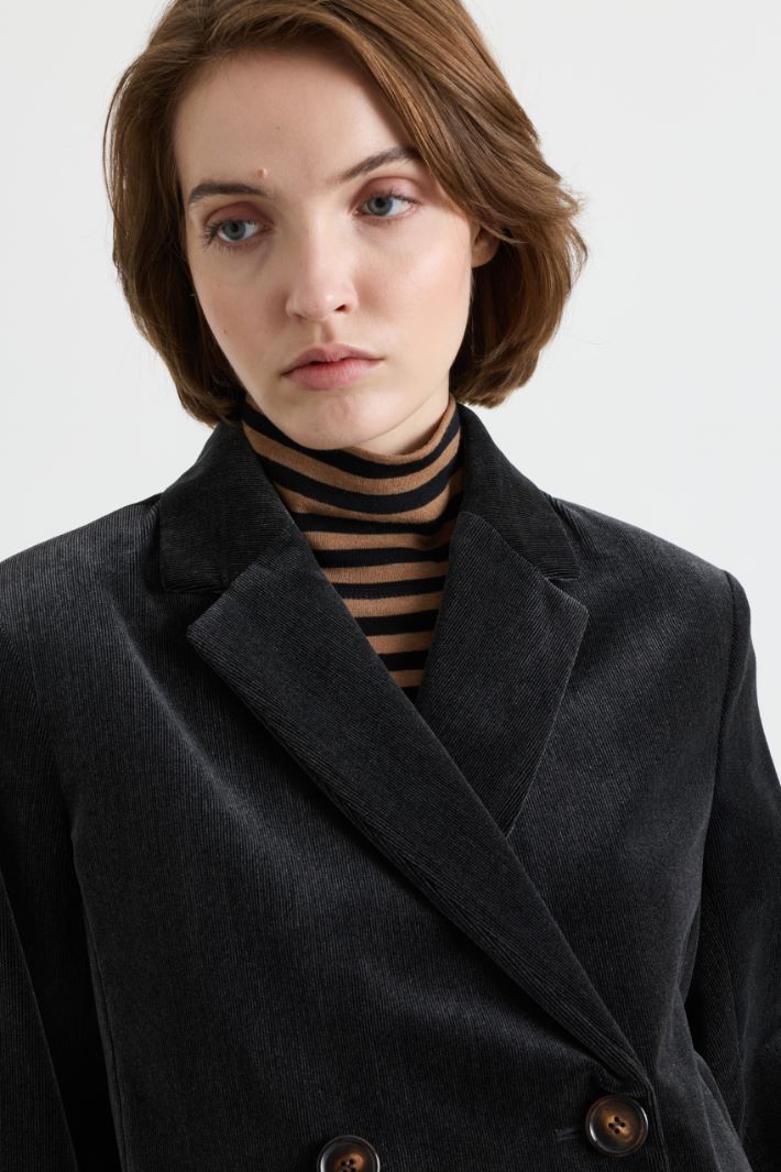 Needlecord jacket - GREY - Intrend - 3