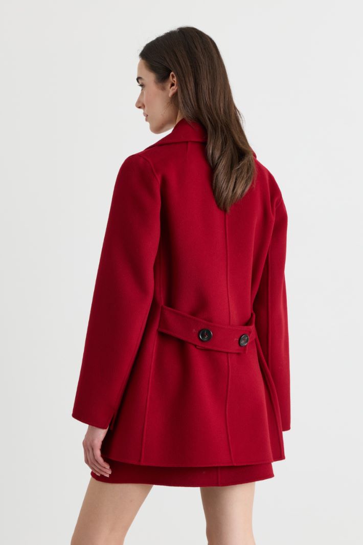 Caban con maxi rever - ROSSO - Intrend - 4