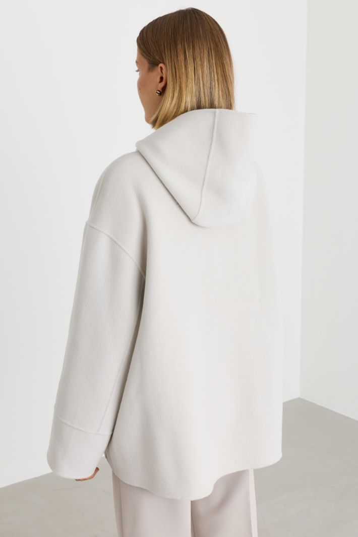 Manteau court à capuche - BLANC - Intrend - 4
