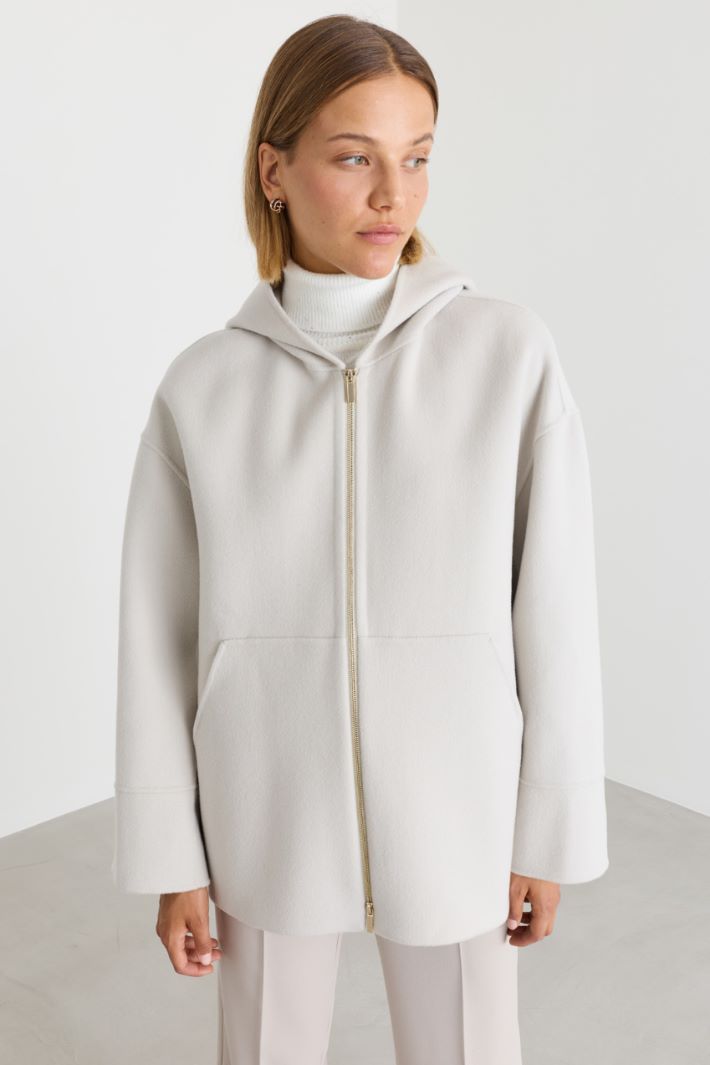 Manteau court à capuche - BLANC - Intrend - 2