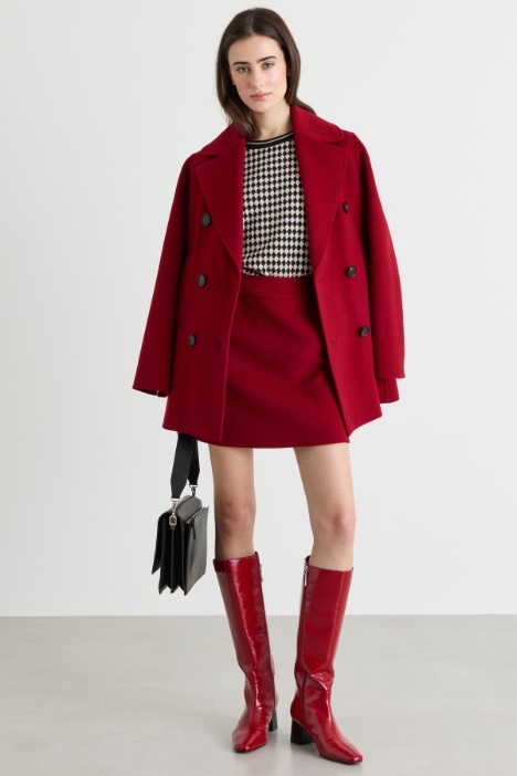 Double-Faced Wool Skirt - Intrend