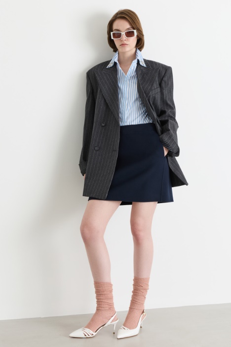 Double-Faced Wool Skirt - Intrend