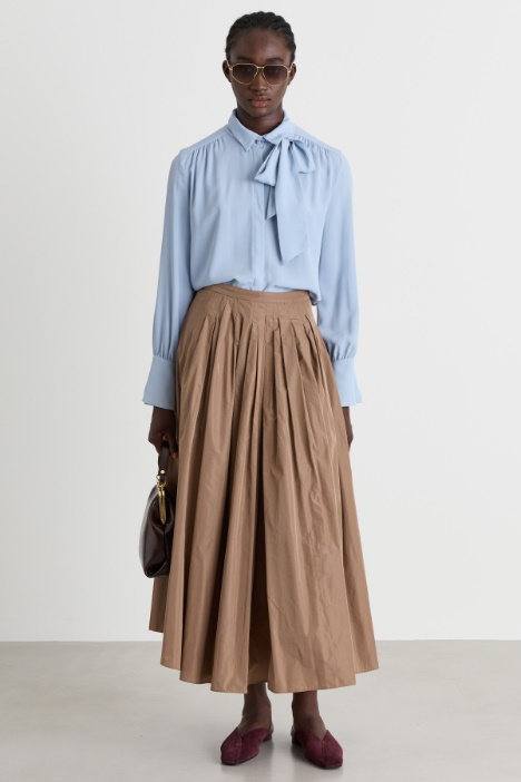 Pleated taffeta skirt - Intrend