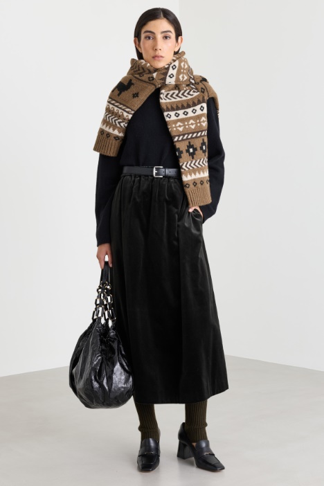 A-line velvet skirt - Intrend