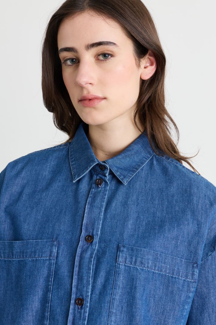 Camicia con tasche - AZZURRO - Intrend - 3