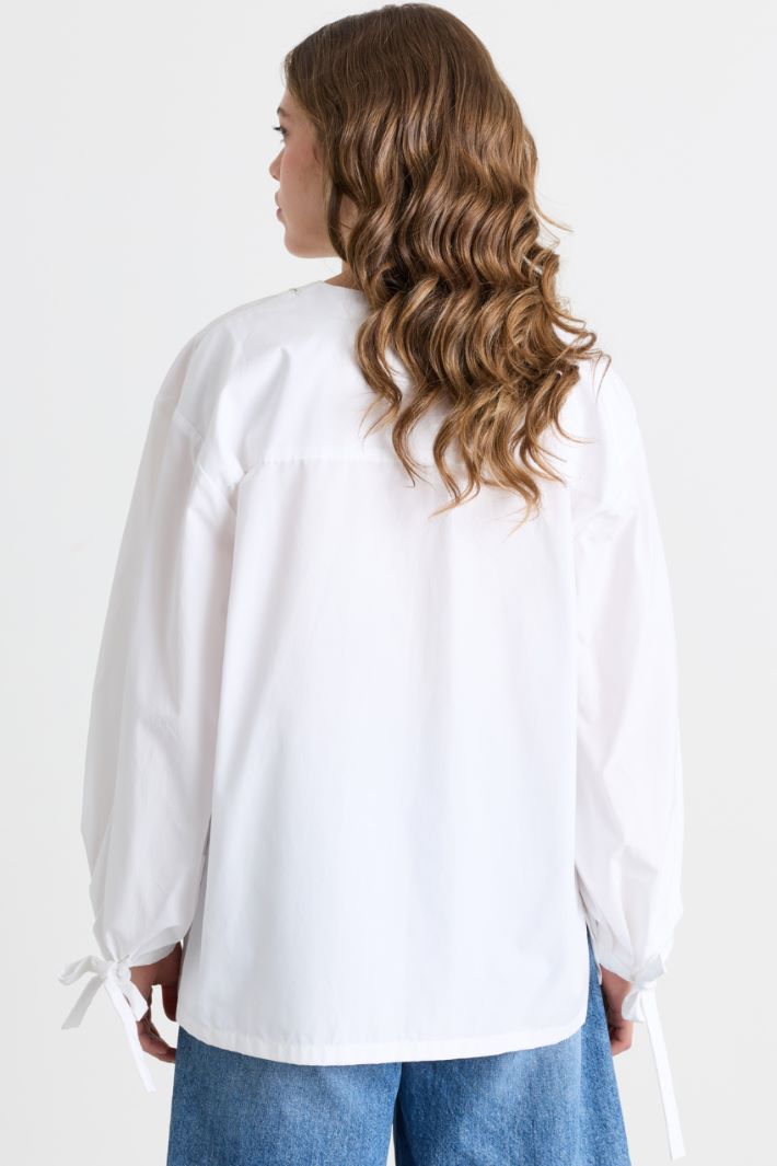 Camicia con fondo asimmetrico - BIANCO - Intrend - 4