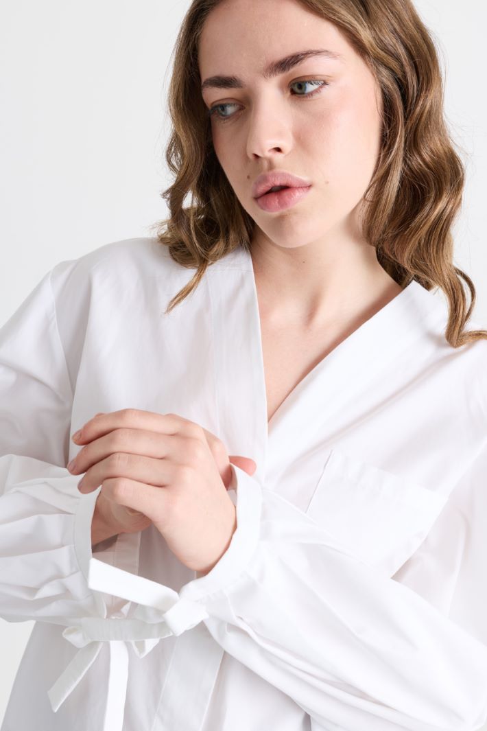 Camicia con fondo asimmetrico - BIANCO - Intrend - 3
