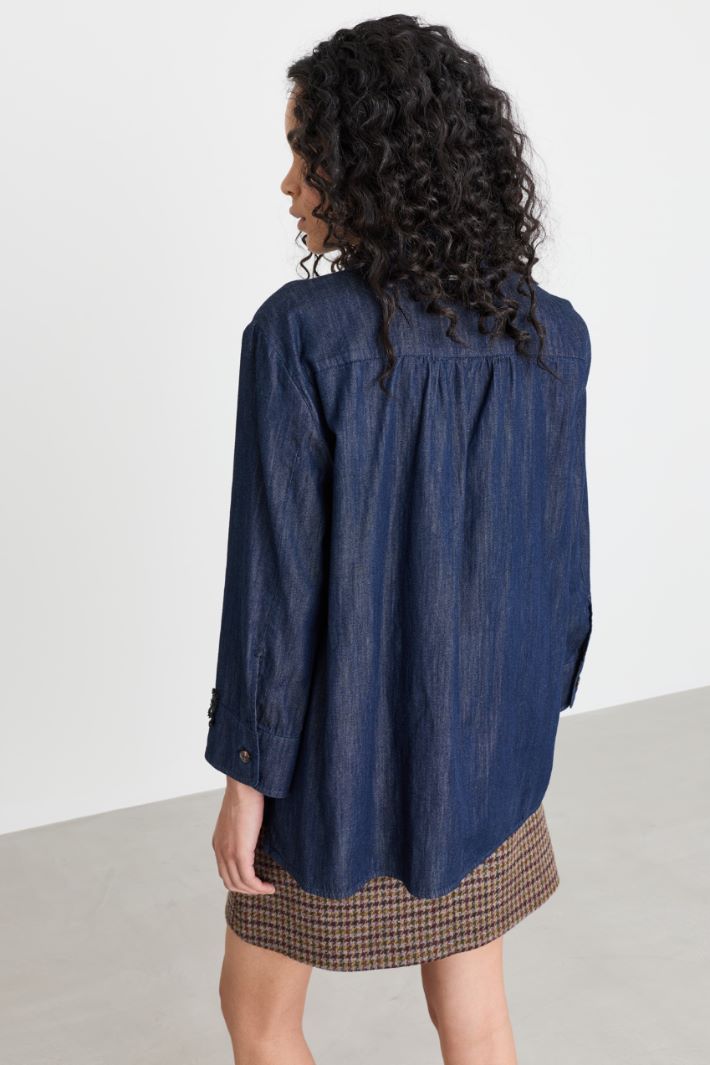 Camicia regular fit - BLU - Intrend - 4