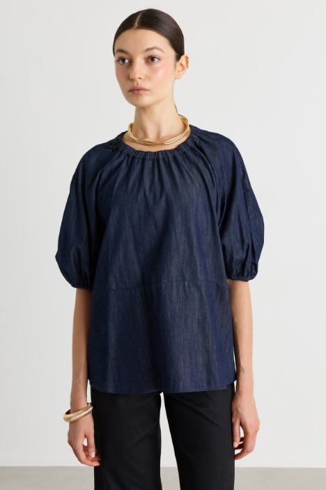 Balloon-sleeve blouse - Intrend