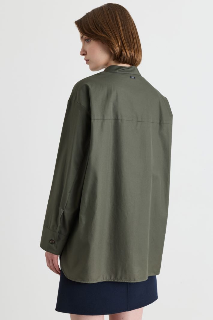 Camicia alla coreana - VERDE - Intrend - 4