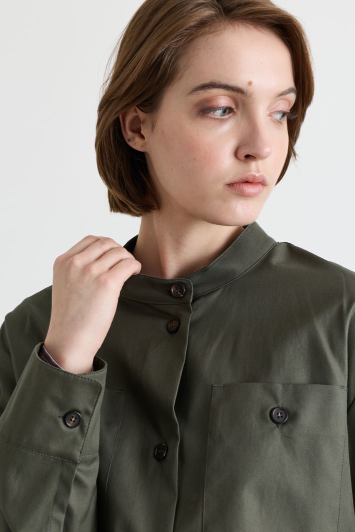 Camicia alla coreana - VERDE - Intrend - 3