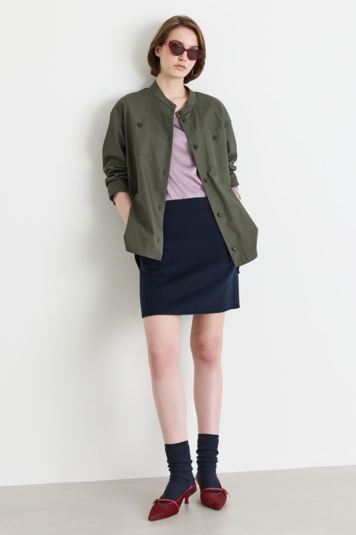 Camicia alla coreana - VERDE - Intrend