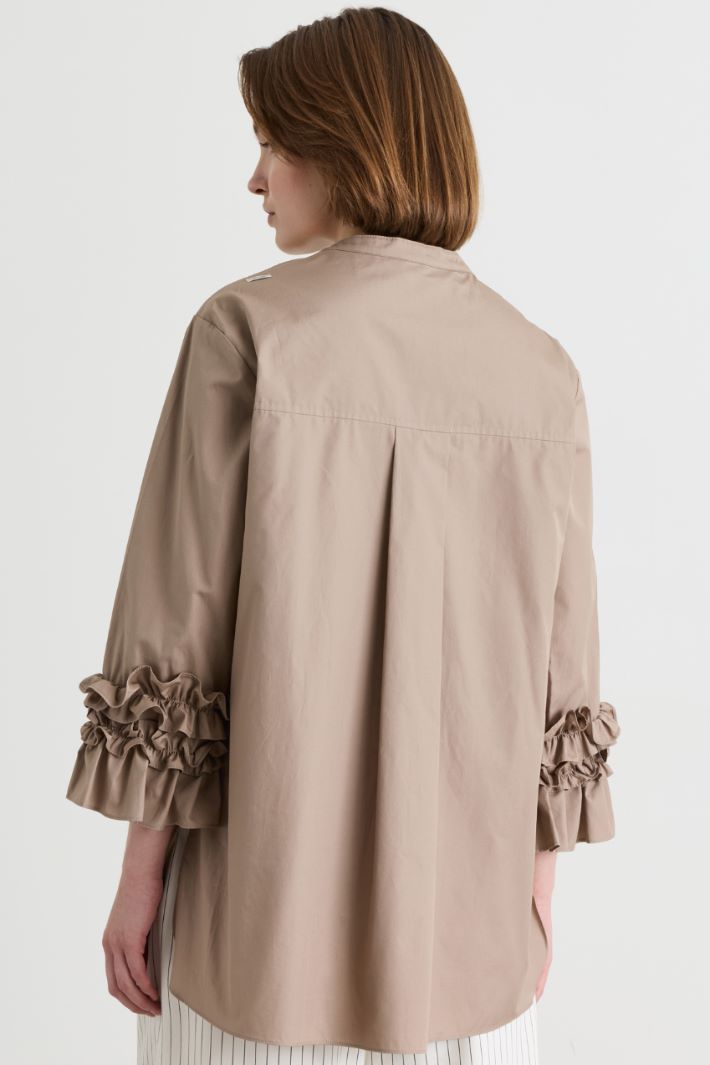 Camicia in popeline con ruches - CAMMELLO - Intrend - 4