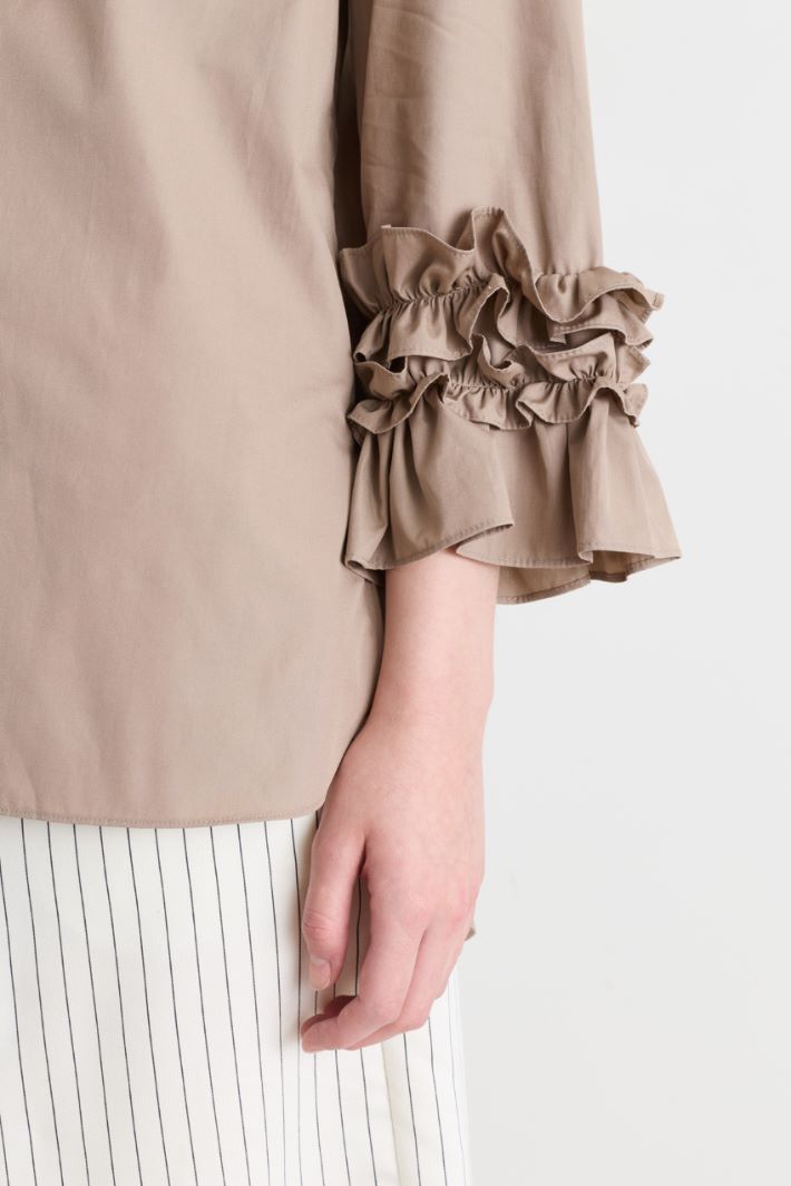 Camicia in popeline con ruches - CAMMELLO - Intrend - 3