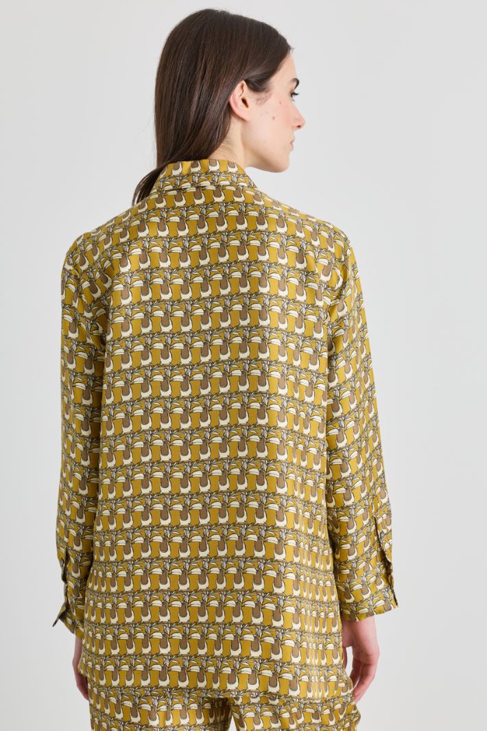 Blusa reversibile in twill con spacchi - CAMMELLO - Intrend - 4