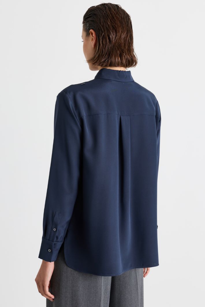 Camicia in crepe de chine - BLU - Intrend - 4