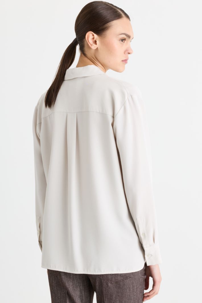 Camicia in crepe de chine - BIANCO - Intrend - 4