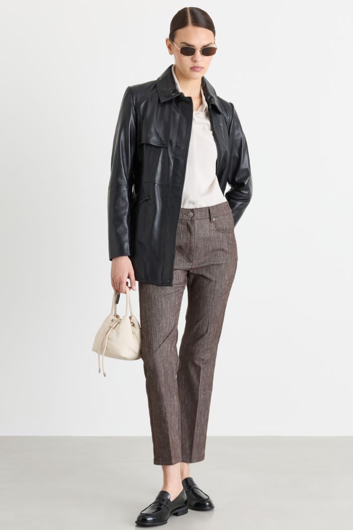 Camicia in crepe de chine - BIANCO - Intrend