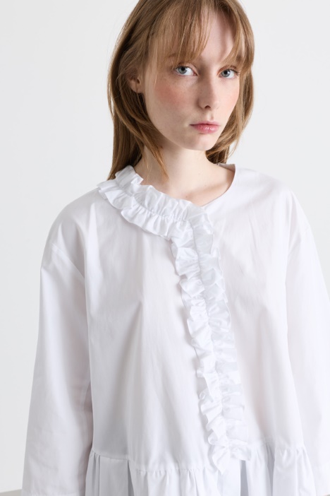 Camicia con balza e ruches