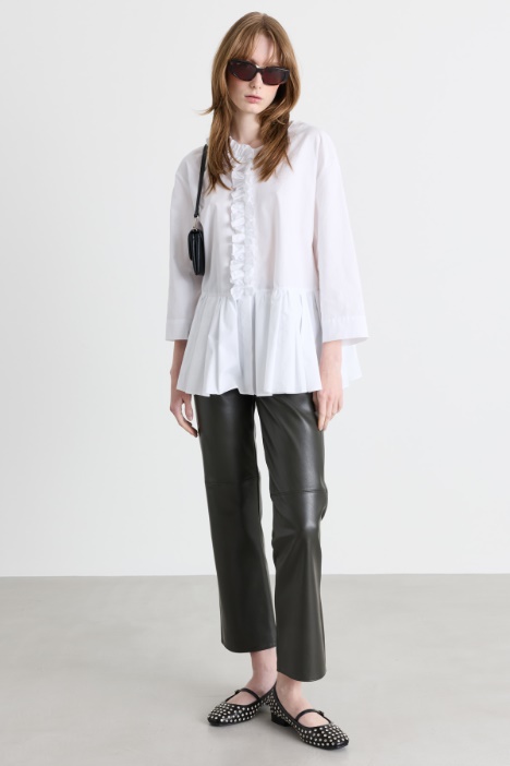 Camicia con balza e ruches - Intrend