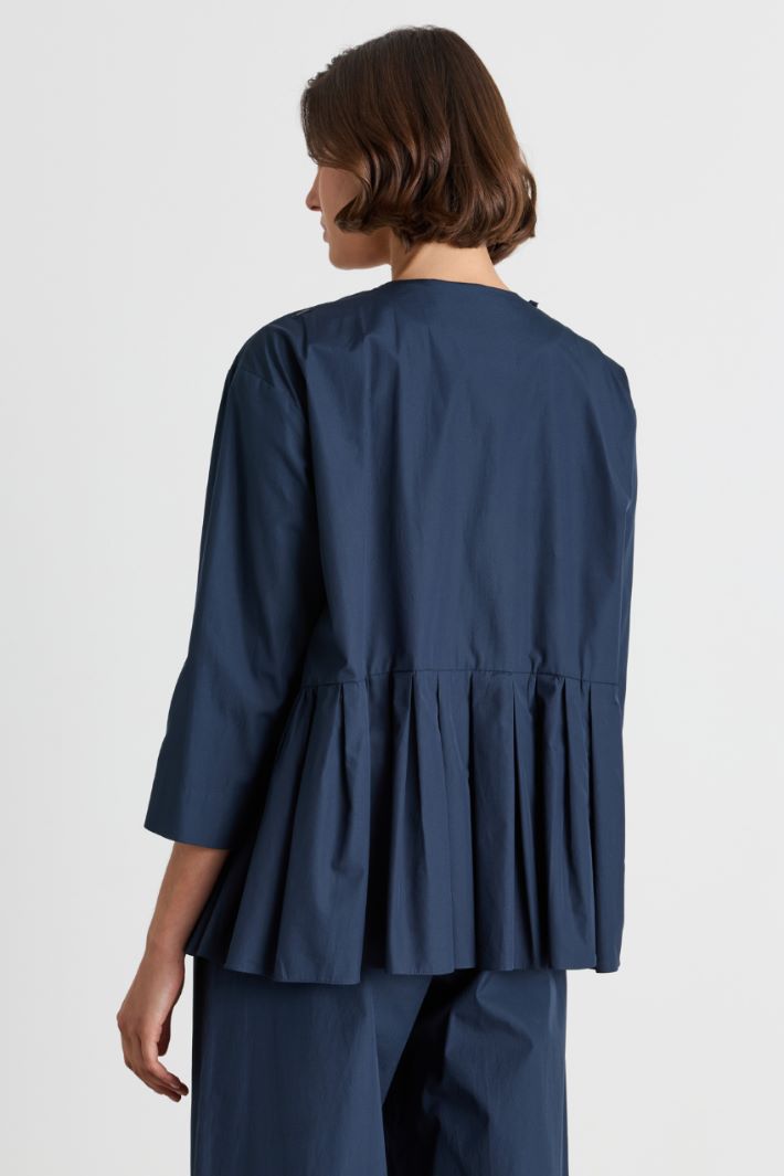 Camicia con balza e ruches - BLU - Intrend - 4