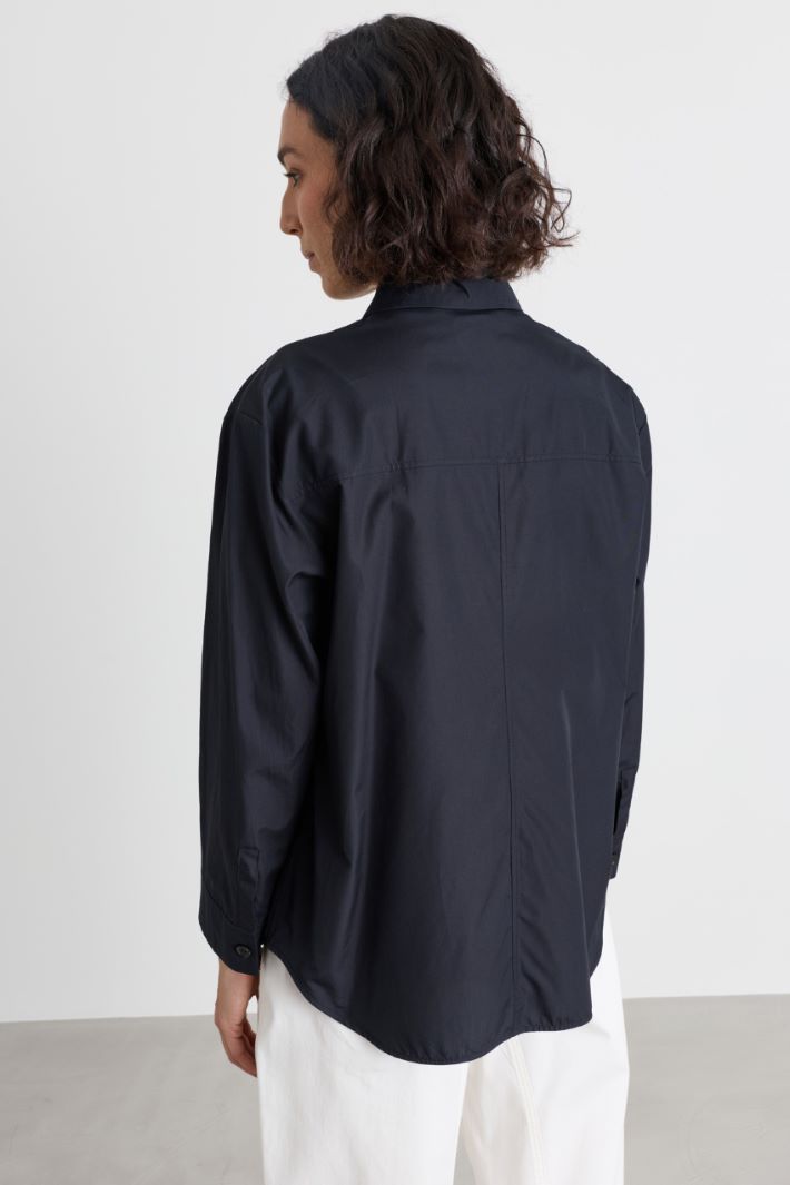 Camicia in popeline - NERO - Intrend - 4