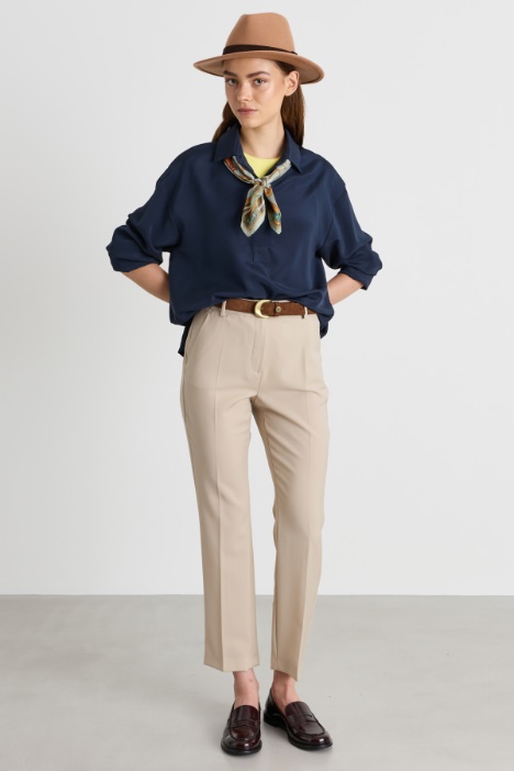Hemdbluse aus Crêpe de Chine - Intrend