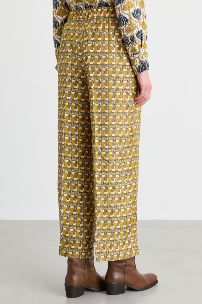 Pantalone cropped in twill - CAMMELLO - Intrend - 4
