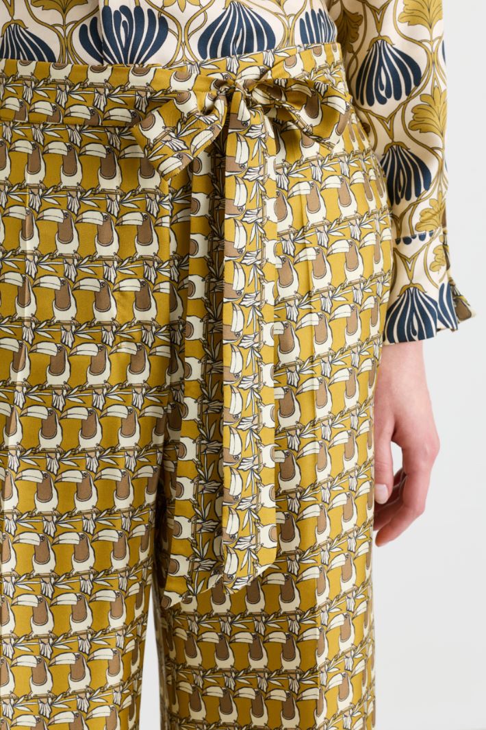 Pantalone cropped in twill - CAMMELLO - Intrend - 3