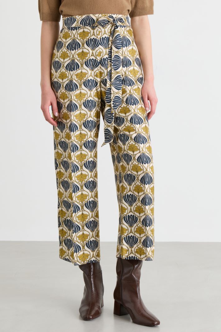 Pantalone fluido stampato - CAMMELLO BLU - Intrend - 2