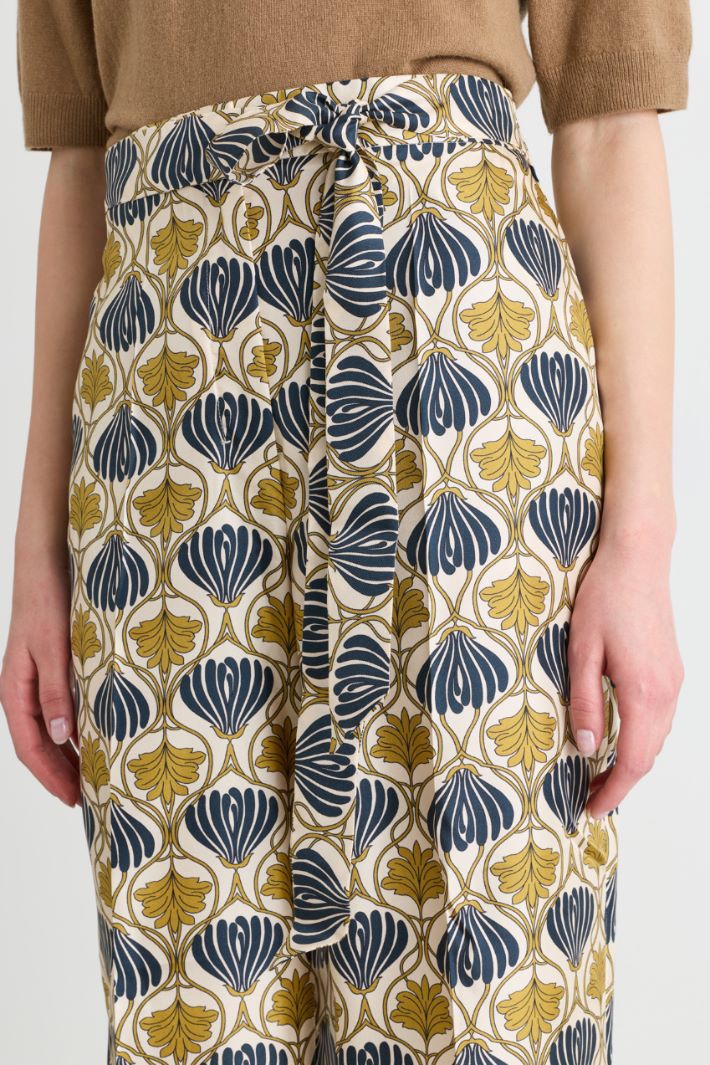 Pantalone fluido stampato - CAMMELLO BLU - Intrend - 3