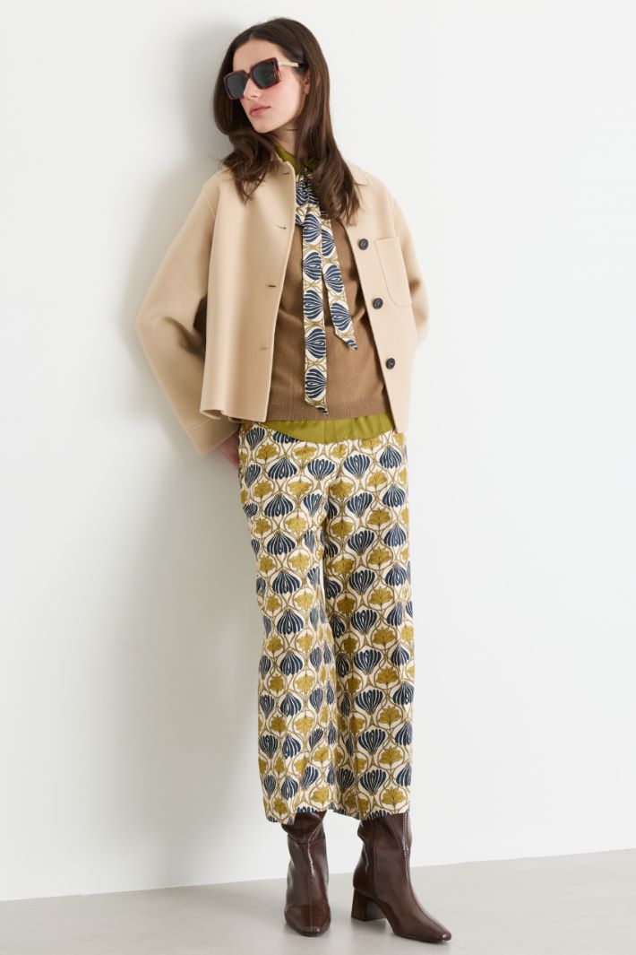 Pantalone fluido stampato - CAMMELLO BLU - Intrend