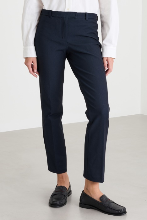 Pantalone crop in misto cotone