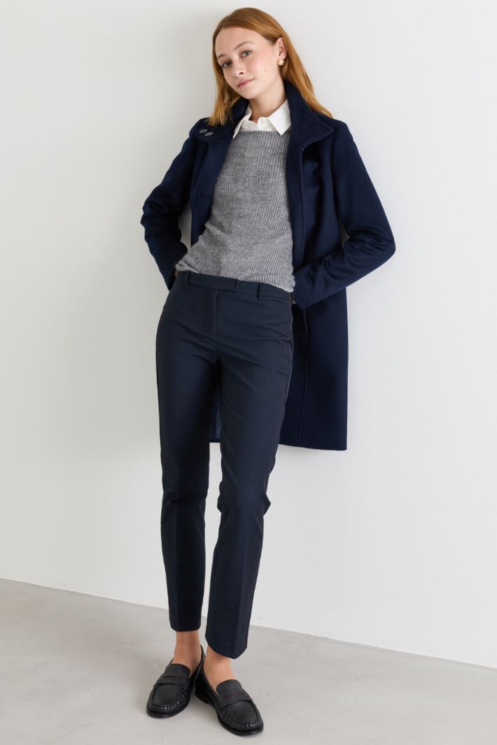Schmale Cropped-Hose - BLAU - Intrend