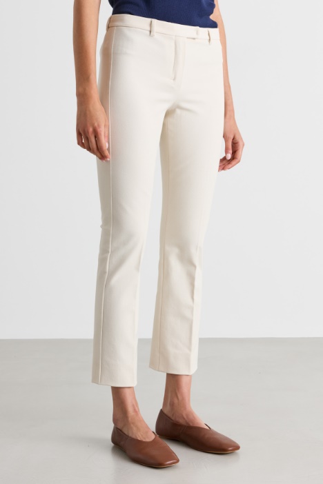 Pantalone crop in misto cotone
