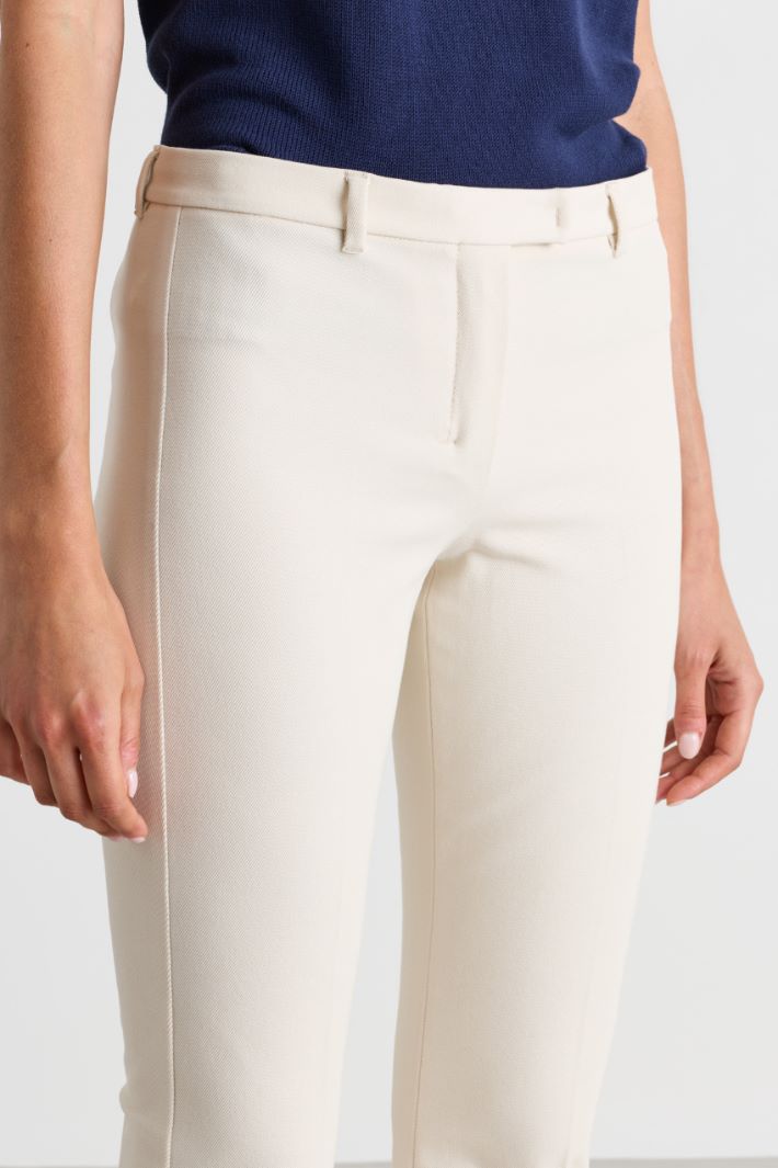 Pantalone crop aderente - BIANCO - Intrend - 3