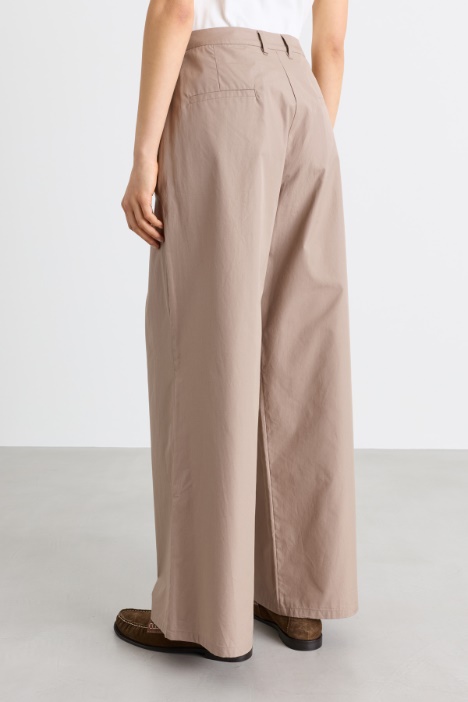 Pantalone ampio in popeline